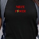 T-Shirt Noir Nièce Power Pour femme-1
