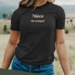 T-Shirt Noir Nièce de compet' Pour femme-2