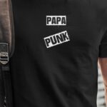 T-Shirt Noir Papa PUNK Pour homme-1