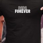 T-Shirt Noir Papa forever face Pour homme-1