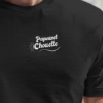 T-Shirt Noir Papounet Chouette face Pour homme-1