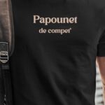 T-Shirt Noir Papounet de compet' Pour homme-1