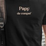 T-Shirt Noir Papy de compet' Pour homme-1