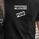 T-Shirt Noir Parents PUNK Pour homme-1