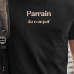 T-Shirt Noir Parrain de compet' Pour homme-1