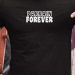 T-Shirt Noir Parrain forever face Pour homme-1