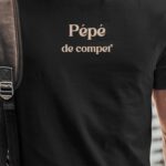 T-Shirt Noir Pépé de compet' Pour homme-1