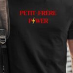 T-Shirt Noir Petit-Frère Power Pour homme-1