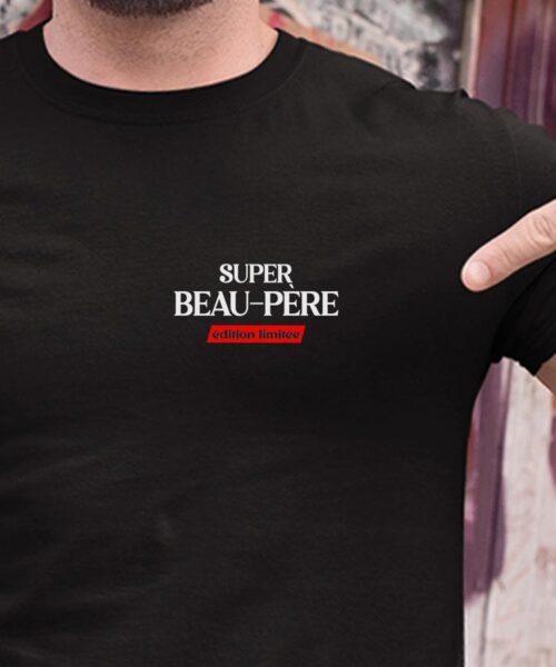 T-Shirt Noir Super Beau-Père édition limitée Pour homme-1