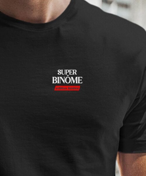 T-Shirt Noir Super Binôme édition limitée Pour homme-1