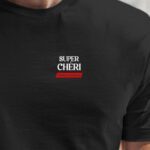 T-Shirt Noir Super Chéri édition limitée Pour homme-1