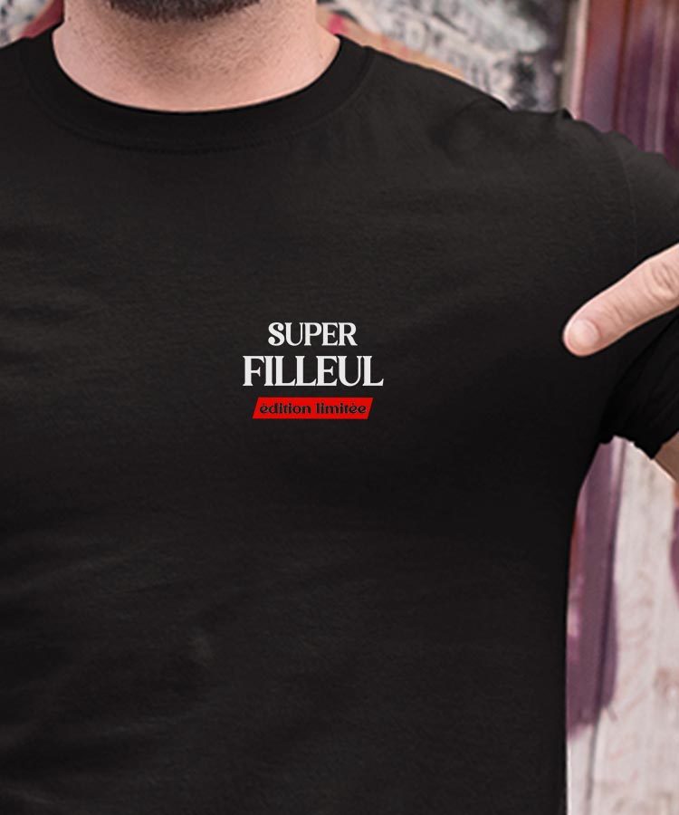 T-Shirt Noir Super Filleul édition limitée Pour homme-1