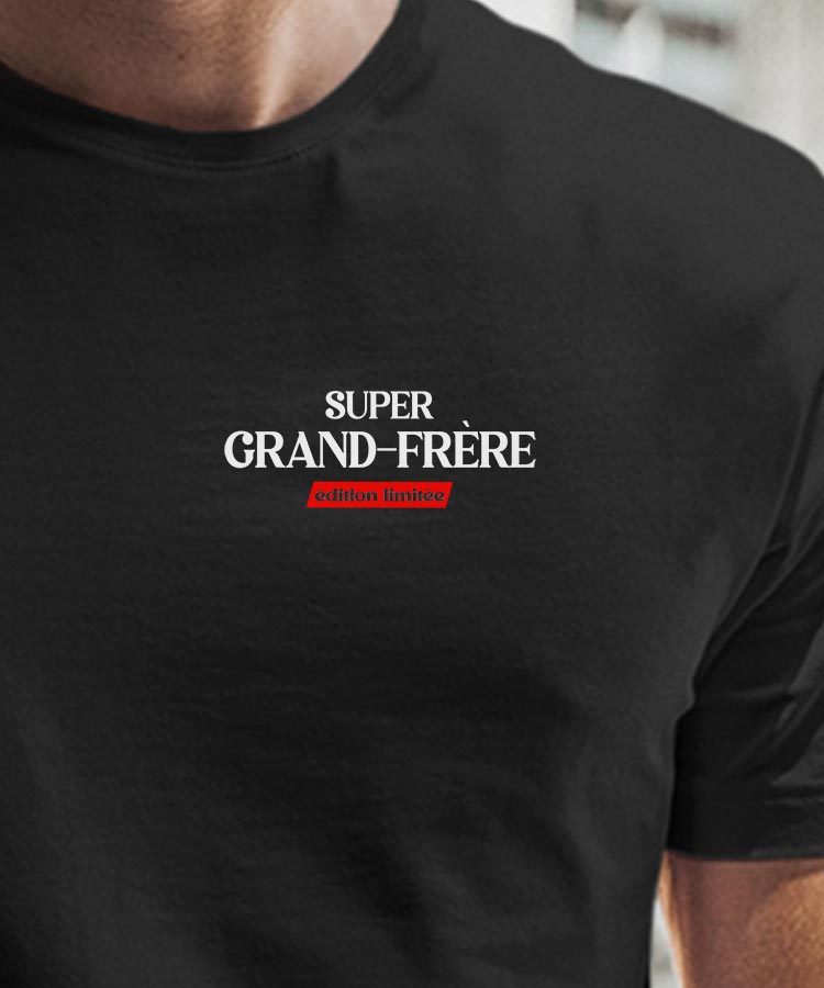 T-Shirt Noir Super Grand-Frère édition limitée Pour homme-1