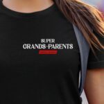 T-Shirt Noir Super Grands-Parents édition limitée Pour femme-1