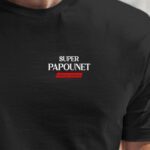 T-Shirt Noir Super Papounet édition limitée Pour homme-1