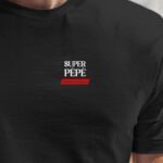 T-Shirt Noir Super Pépé édition limitée Pour homme-1