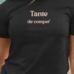T-Shirt Noir Tante de compet' Pour femme-1