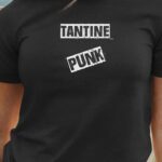 T-Shirt Noir Tantine PUNK Pour femme-1