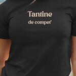 T-Shirt Noir Tantine de compet' Pour femme-1