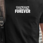 T-Shirt Noir Tonton forever face Pour homme-1