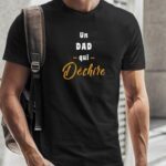 T-Shirt Noir Un Dad Qui déchire Pour homme-2