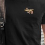 T-Shirt Noir Un Papounet au top Pour homme-1