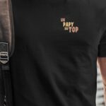 T-Shirt Noir Un Papy au top Pour homme-1