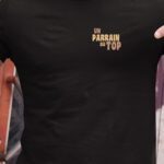 T-Shirt Noir Un Parrain au top Pour homme-1