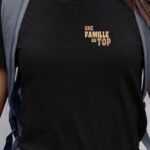 T-Shirt Noir Une Famille au top Pour femme-1