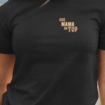T-Shirt Noir Une Mama au top Pour femme-1
