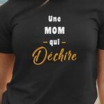 T-Shirt Noir Une Mom Qui déchire Pour femme-1