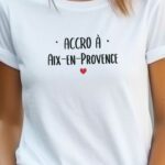 T-Shirt Blanc Accro à Aix-en-Provence Pour femme-2