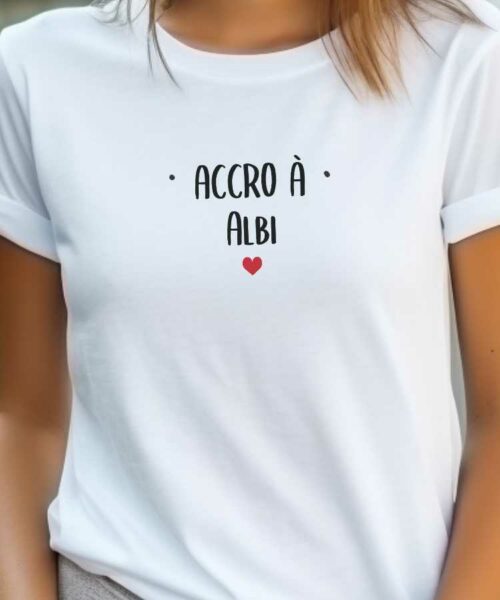 T-Shirt Blanc Accro à Albi Pour femme-2