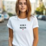T-Shirt Blanc Accro à Angoulême Pour femme-1
