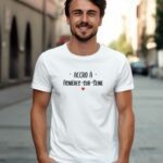 T-Shirt Blanc Accro à Asnières-sur-Seine Pour homme-1