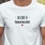 T-Shirt Blanc Accro à Aubervilliers Pour homme-2