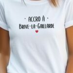 T-Shirt Blanc Accro à Brive-la-Gaillarde Pour femme-2