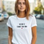 T-Shirt Blanc Accro à Cagnes-sur-Mer Pour femme-1