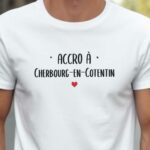 T-Shirt Blanc Accro à Cherbourg-en-Cotentin Pour homme-2