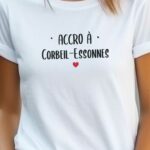 T-Shirt Blanc Accro à Corbeil-Essonnes Pour femme-2
