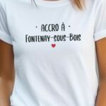 T-Shirt Blanc Accro à Fontenay-sous-Bois Pour femme-2