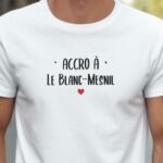 T-Shirt Blanc Accro à Le Blanc-Mesnil Pour homme-2