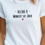 T-Shirt Blanc Accro à Mantes-la-Jolie Pour femme-2