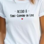 T-Shirt Blanc Accro à Saint-Germain-en-Laye Pour femme-2