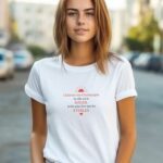 T-Shirt Blanc Châlons-en-Champagne la ville où le soleil brille plus fort que les étoiles Pour femme-1