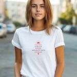 T-Shirt Blanc Chambéry la ville où le soleil brille plus fort que les étoiles Pour femme-1