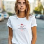 T-Shirt Blanc Charleville-Mézières la ville où le soleil brille plus fort que les étoiles Pour femme-1
