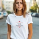 T-Shirt Blanc Évry-Courcouronnes la ville où le soleil brille plus fort que les étoiles Pour femme-1