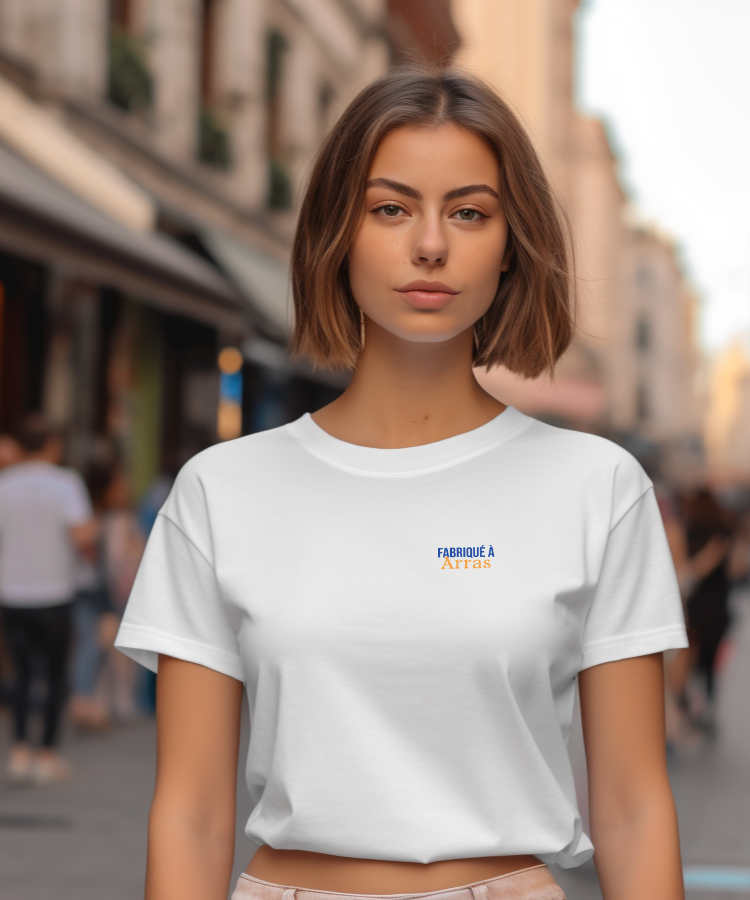 T-Shirt Blanc Fabriqué à Arras Pour femme-1