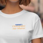 T-Shirt Blanc Fabriqué à Champigny-sur-Marne Pour femme-2